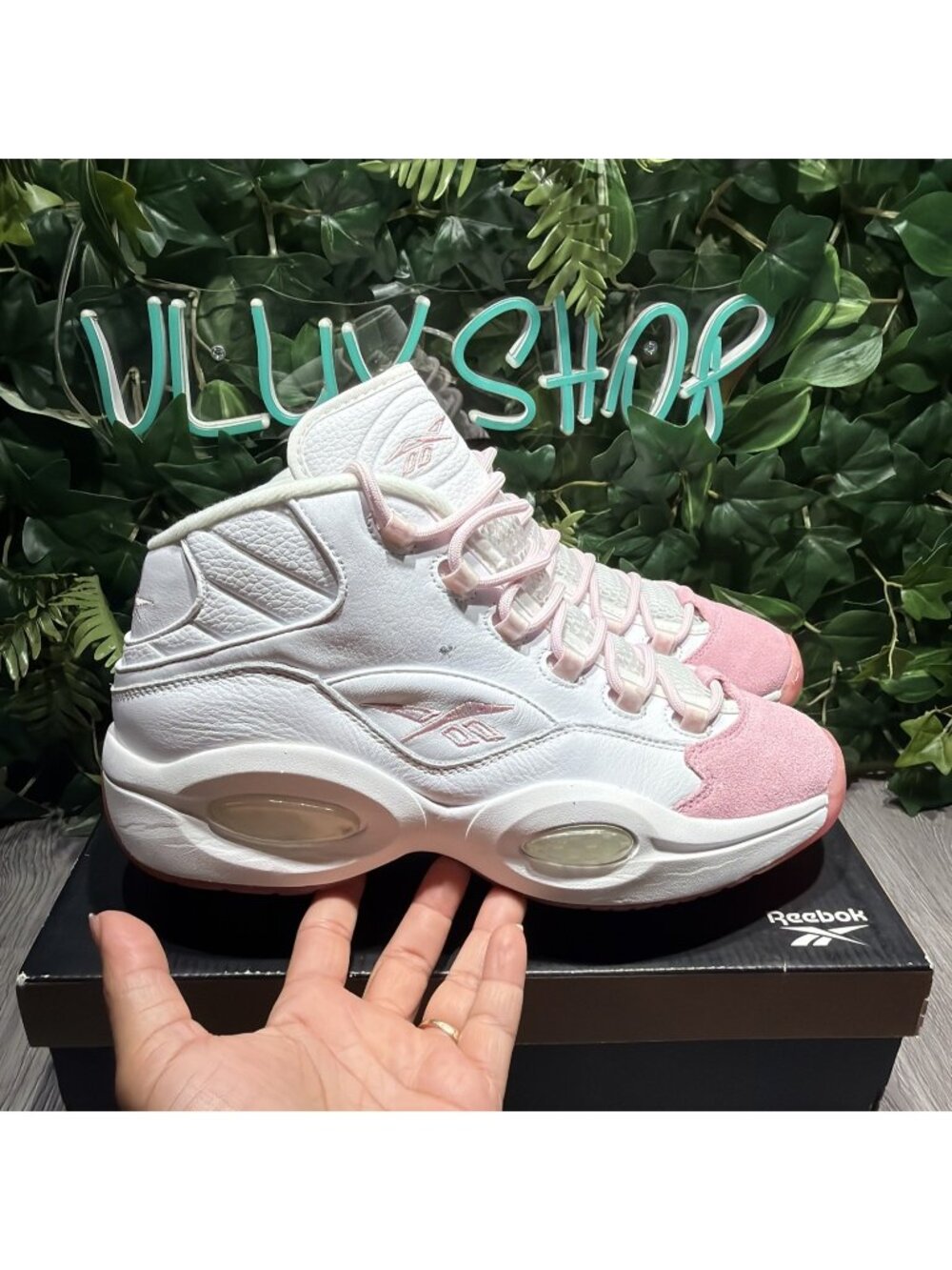 Reebok Question Mid Pink Toe Iverson Size 11.5 Pink Glow Footwear White G55120